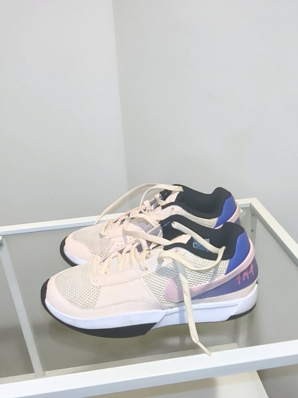 Nike Ja 1 Guava Ice Basketball Shoes Cream Pink Blue Men's US 7.5